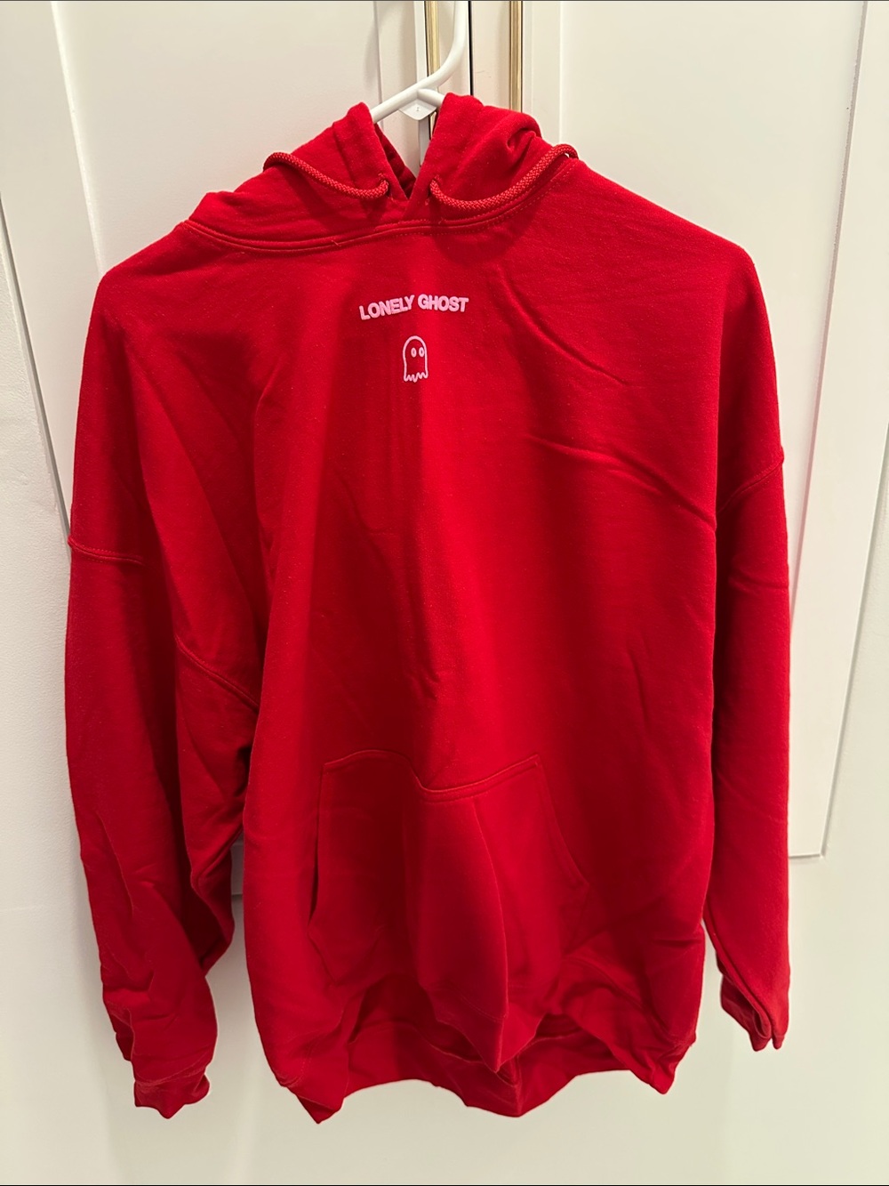 Lonely Ghost Red Hoodie - Sweatshirt